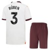 Maillot de Supporter Manchester City Ruben 3 Extérieur 2023-24 Pour Enfant